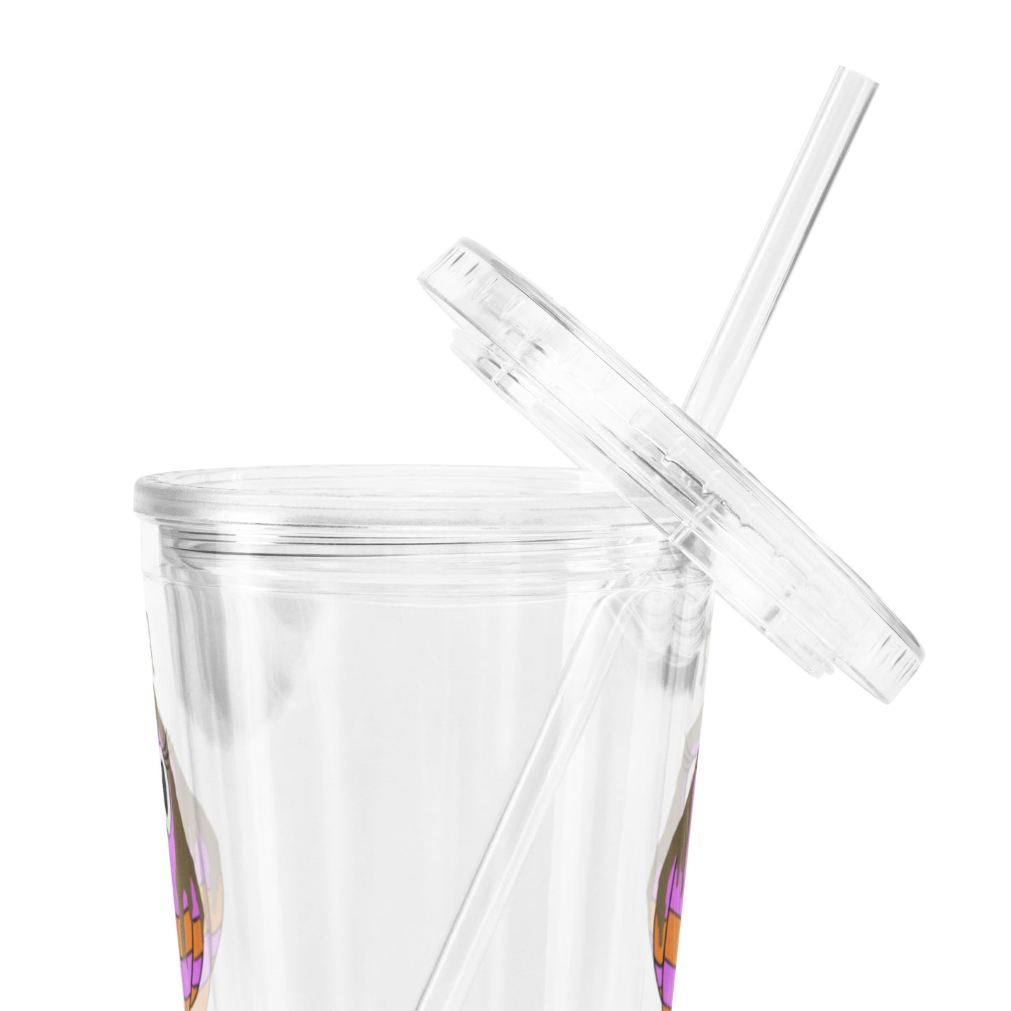 Dirty Bird Clear plastic tumbler from The Quirky Birds Collection