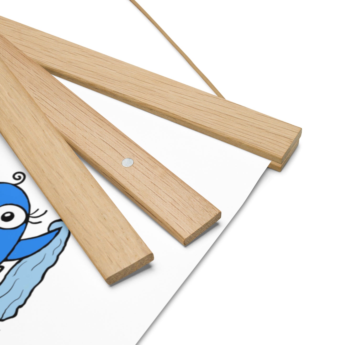 Blue Baby Bird Poster with hangers from The Quirky Birds Collection