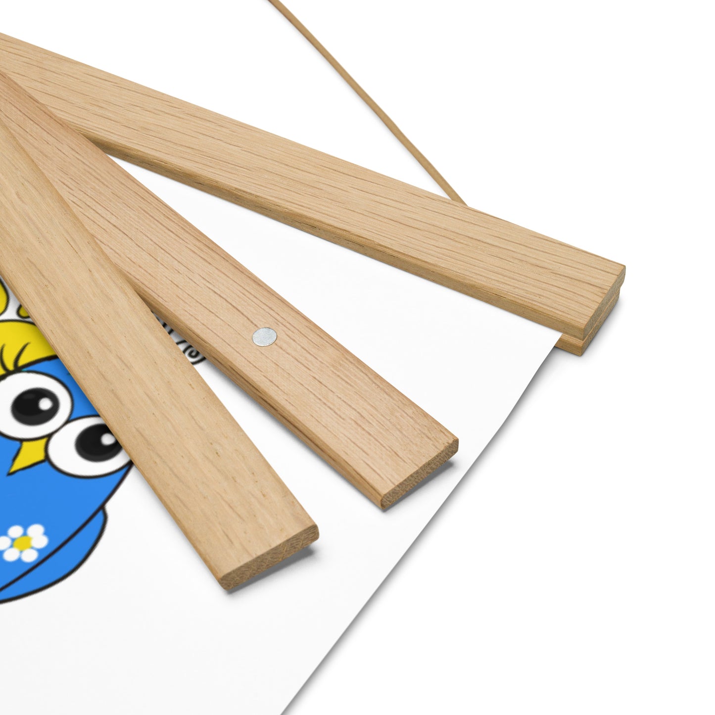 Bluebird of Happiness Print Poster with hangers from The Quirky Bird Collection