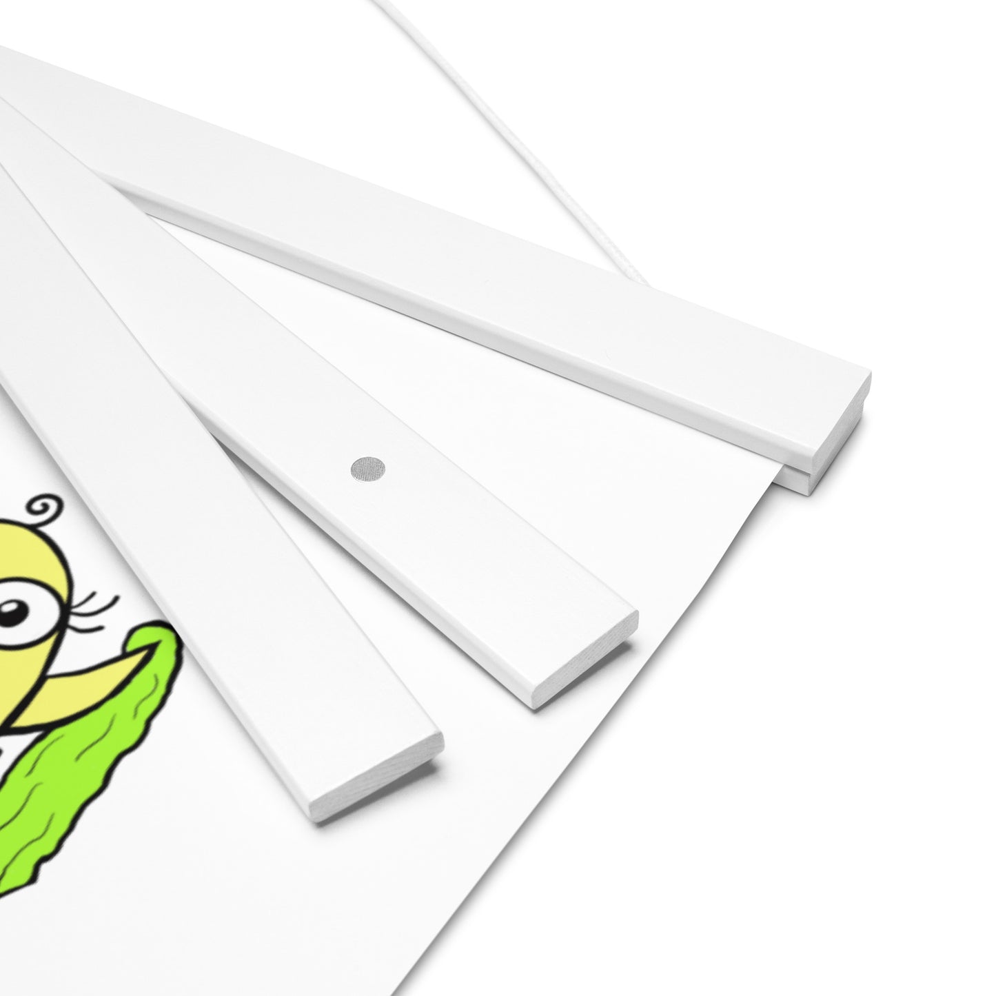 Yellow Baby Bird Poster with hangers from The Quirky Birds Collection