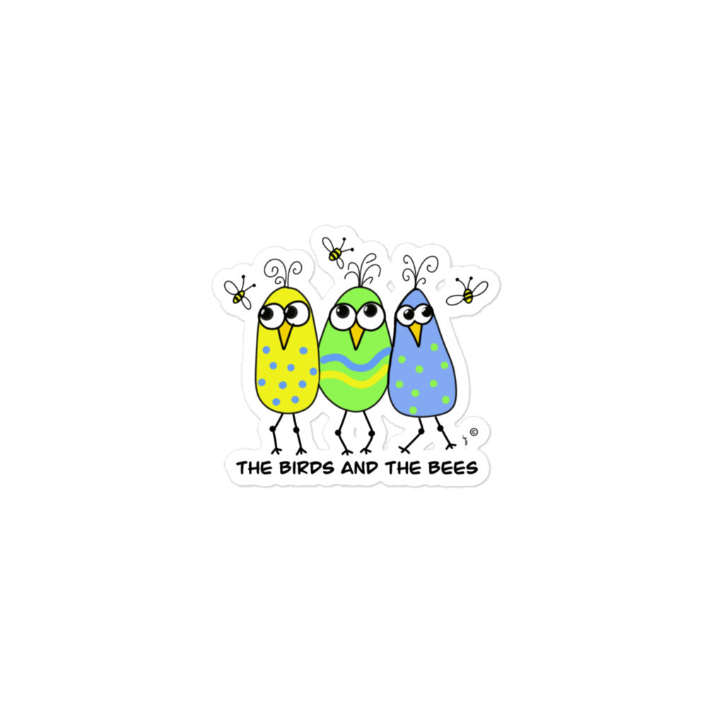 The Birds & The Bees - Bubble-free stickers from the Quirky Birds Collection