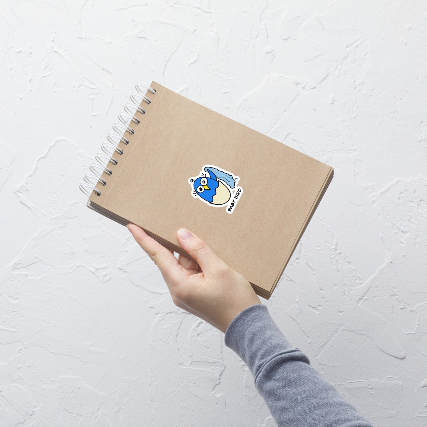Baby Bird - Blue - Bubble-free stickers from The Quirky Birds Collection