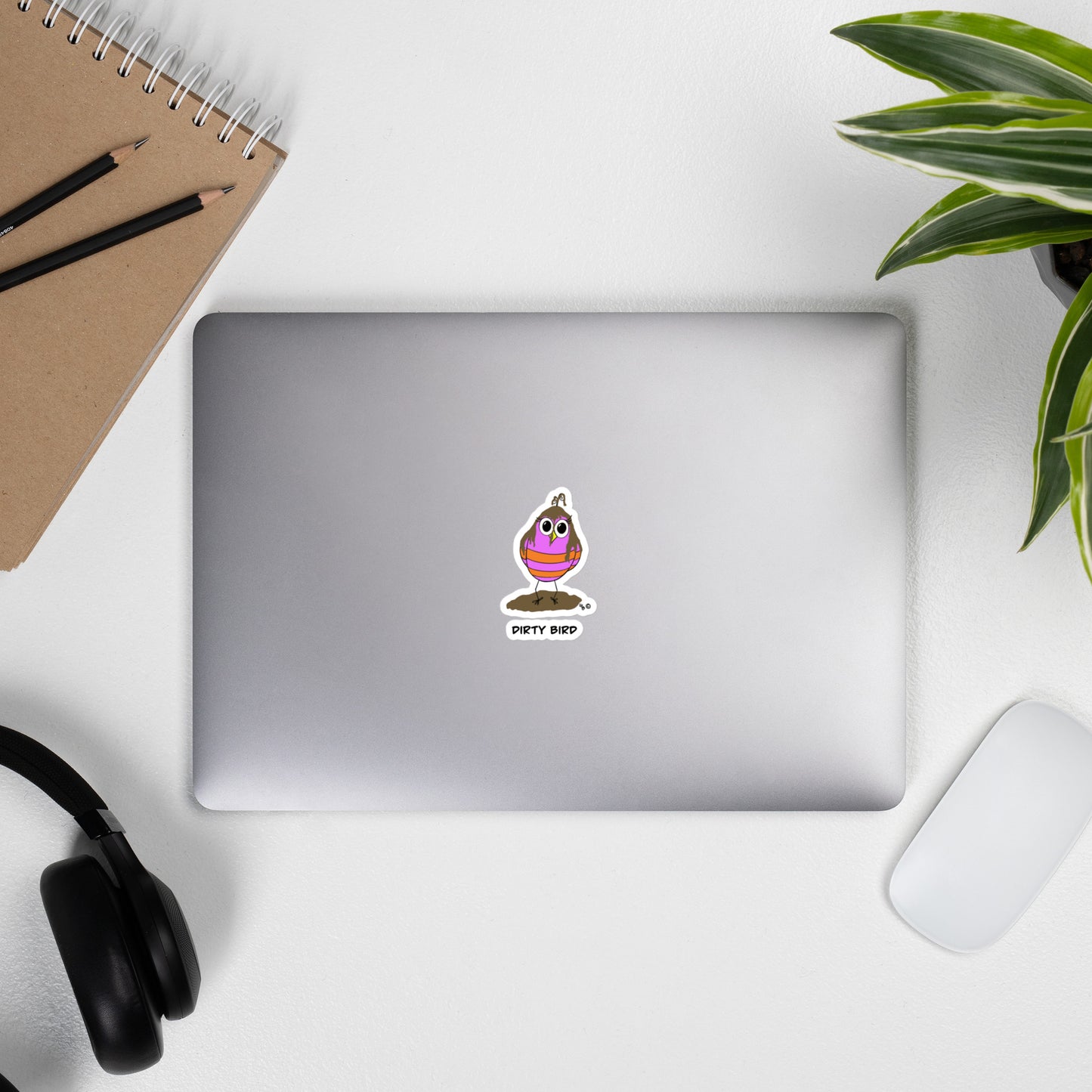 Dirty Bird Bubble-free stickers from The Quirky Birds Collection