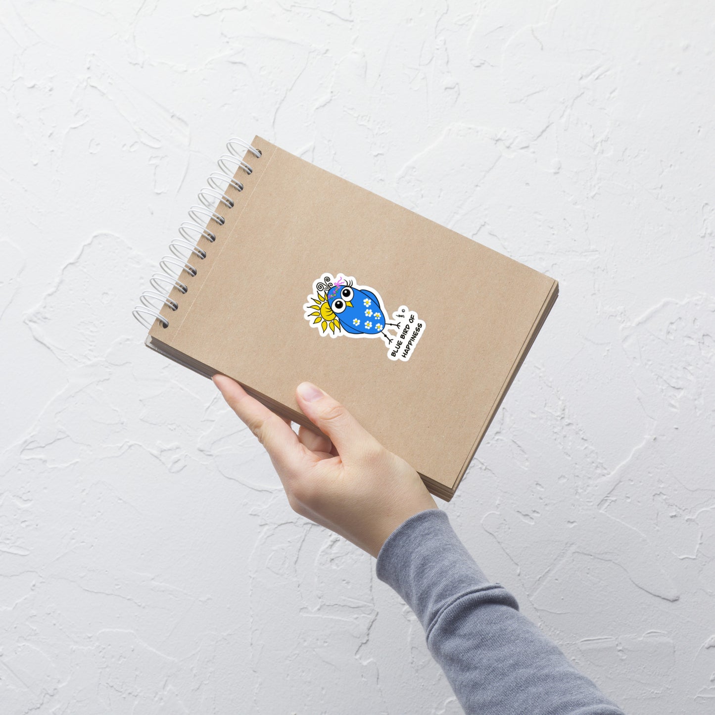 Blue Bird of Happiness Bubble-free stickers from The Quirky Bird Collection