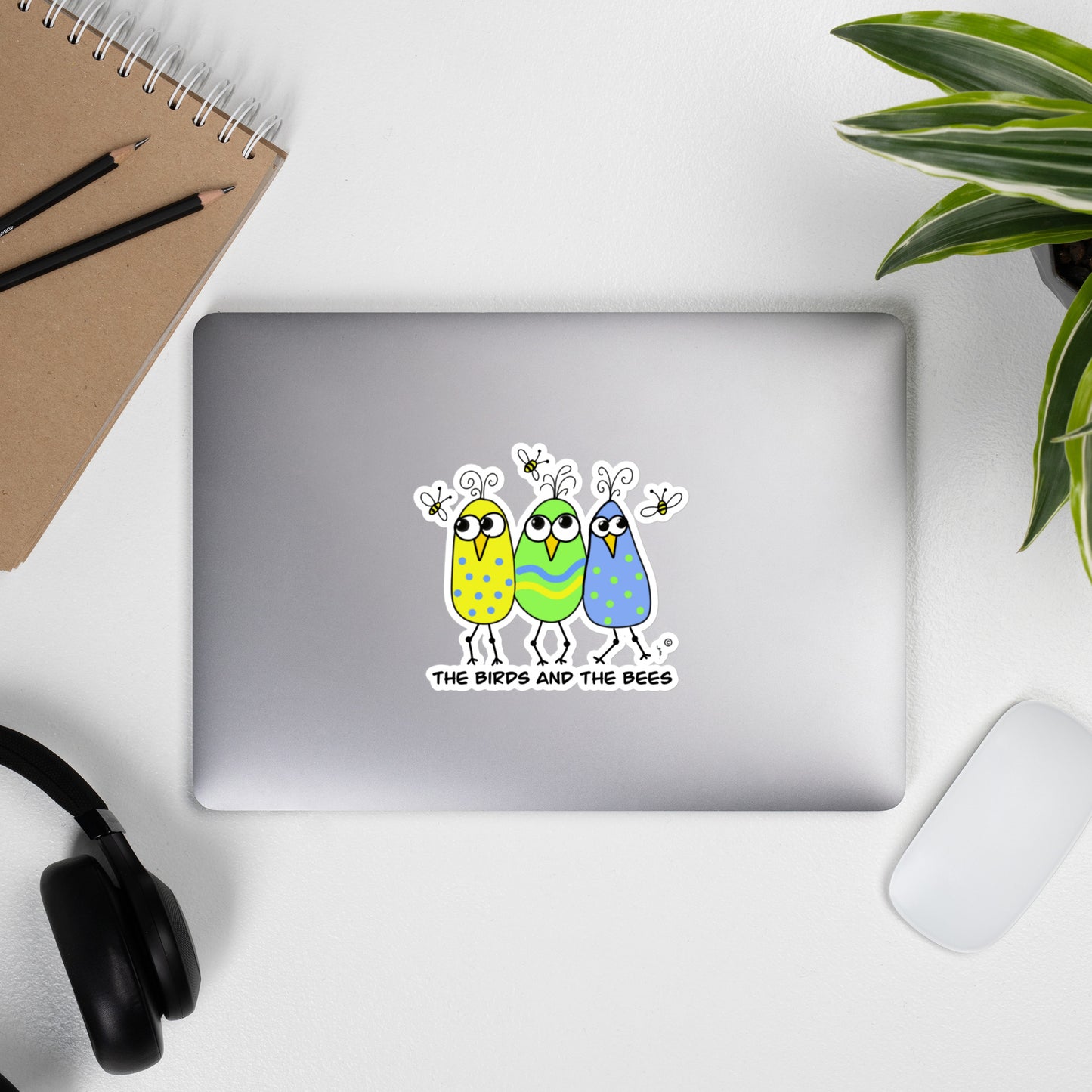 The Birds & The Bees - Bubble-free stickers from the Quirky Birds Collection