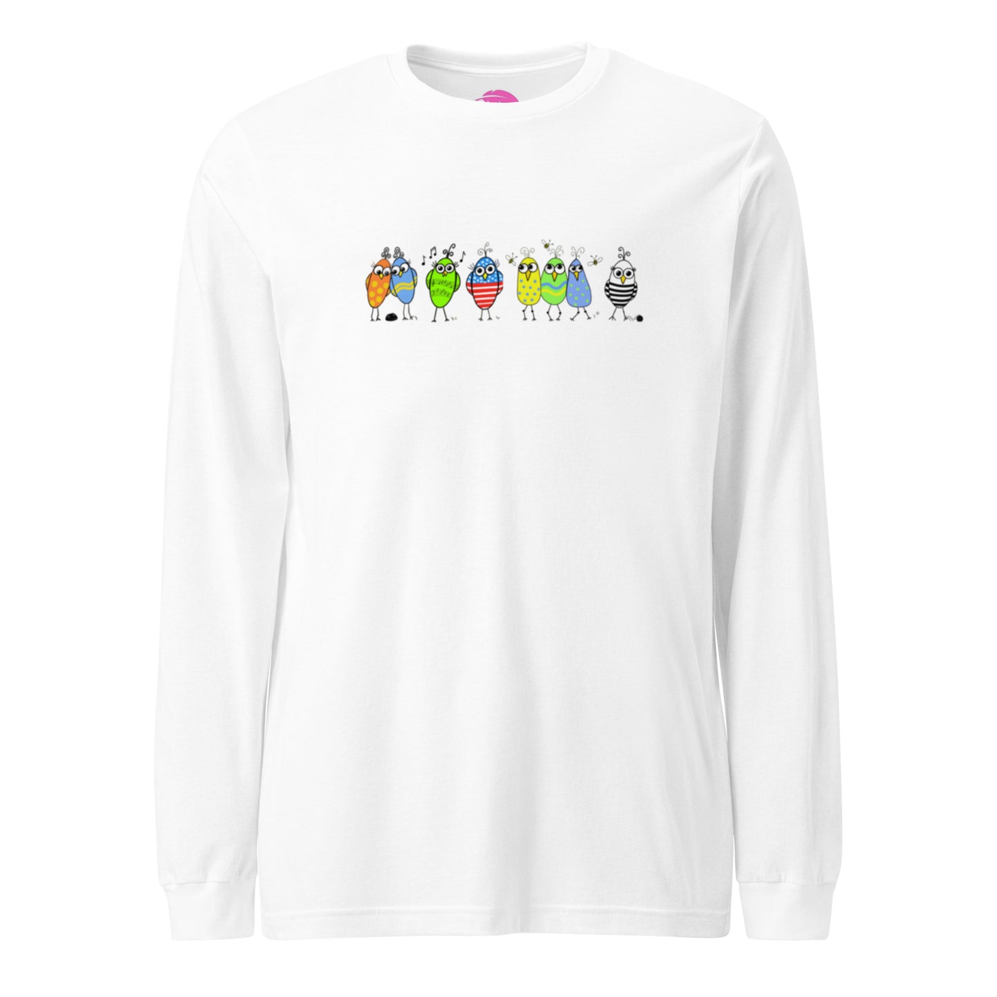 Birds of a Feather Unisex Long Sleeve Tee from The Quirky Birds Collection