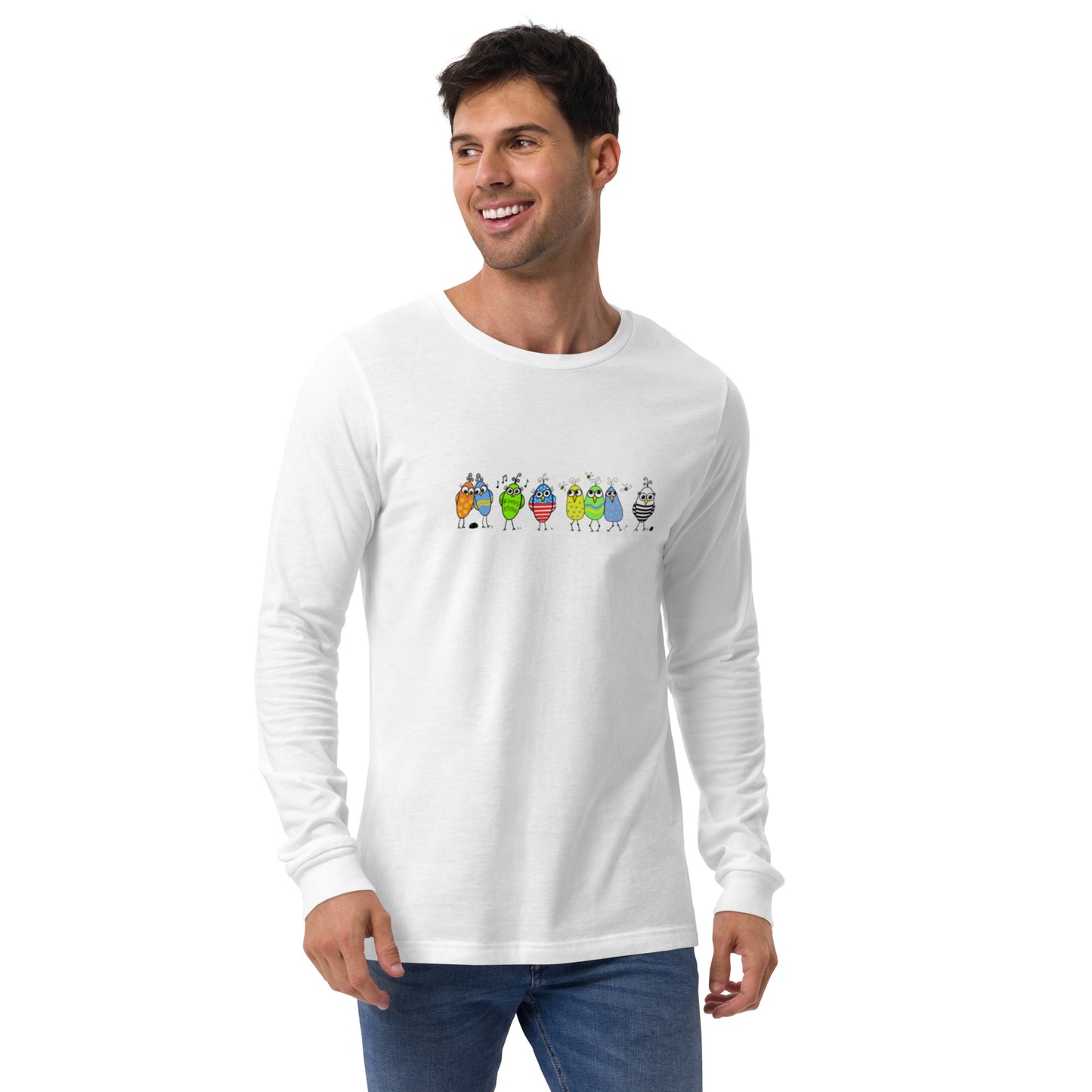 Birds of a Feather Unisex Long Sleeve Tee from The Quirky Birds Collection