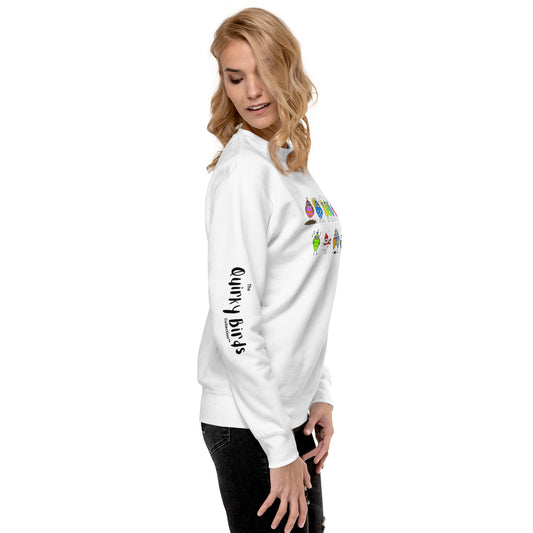 Quirky Birds Collection Birds of a Feather Sweatshirt – Matching Crazy, One Feather at a Time