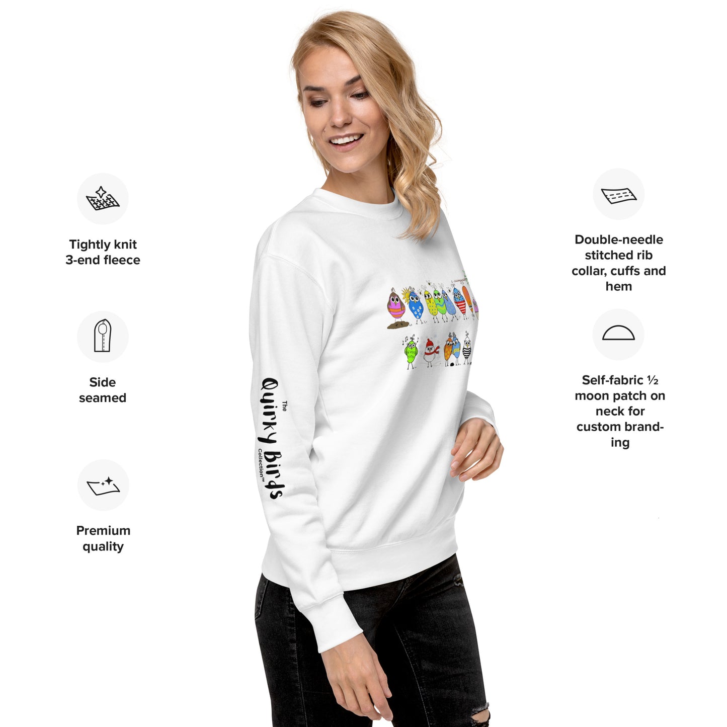 Quirky Birds Collection Birds of a Feather Sweatshirt – Matching Crazy, One Feather at a Time