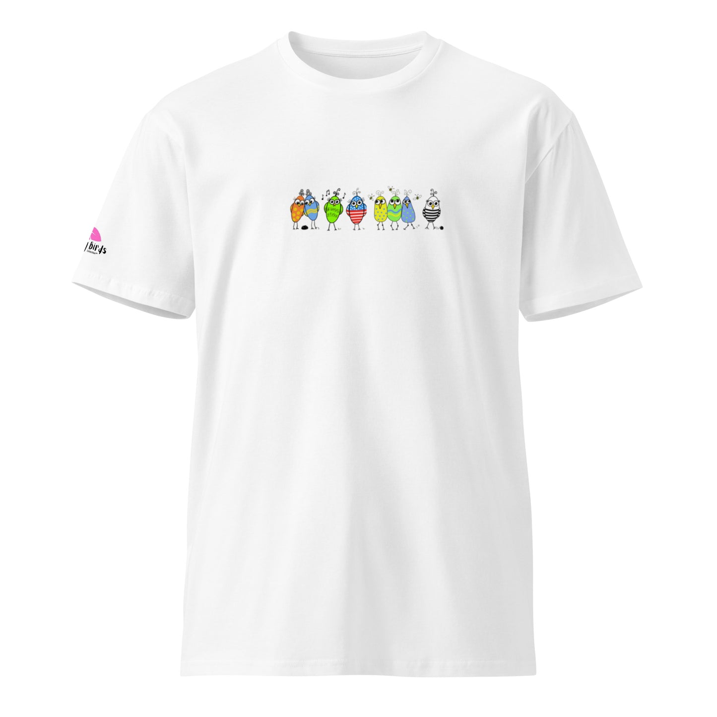 Birds of a Feather Unisex premium t-shirt from The Quirky Birds Collection