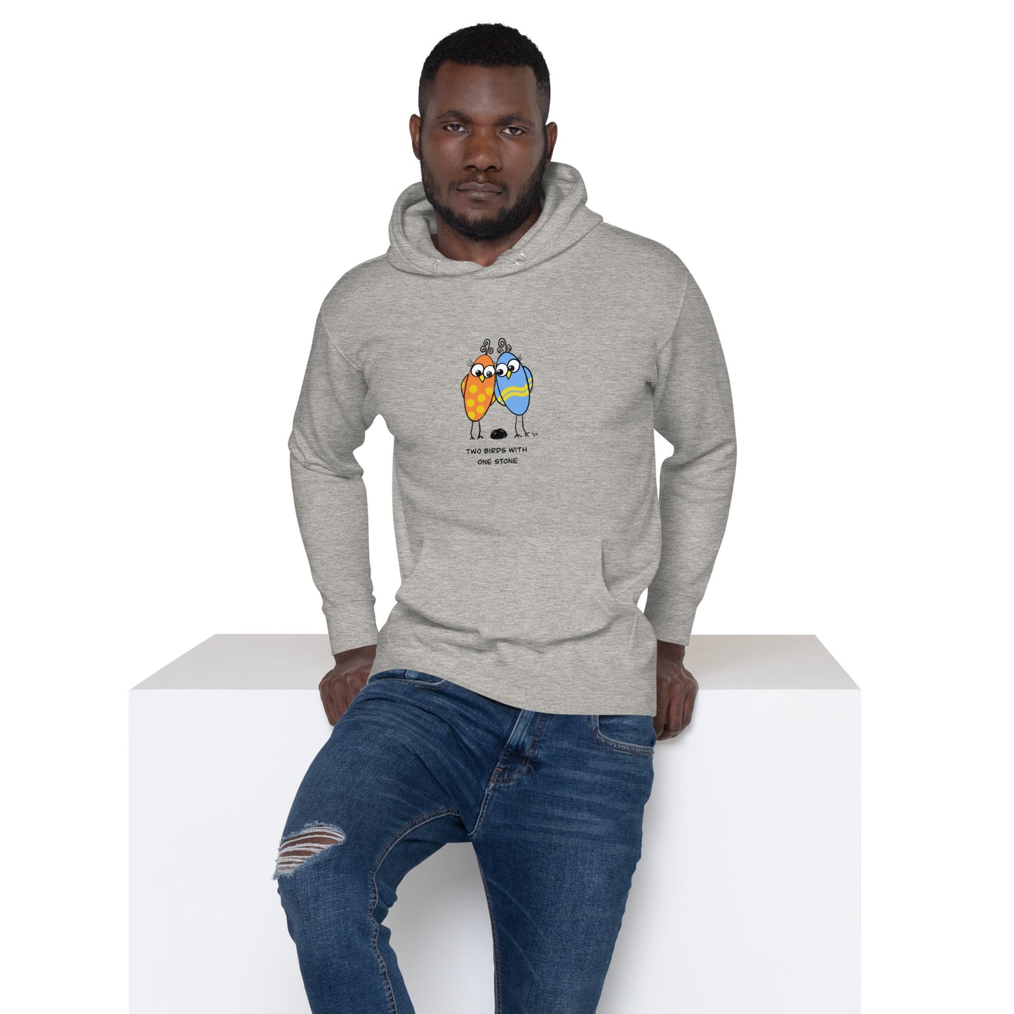 Two Birds with One Stone -Soft Premium Unisex Hoodie - The Quirky Birds Collection