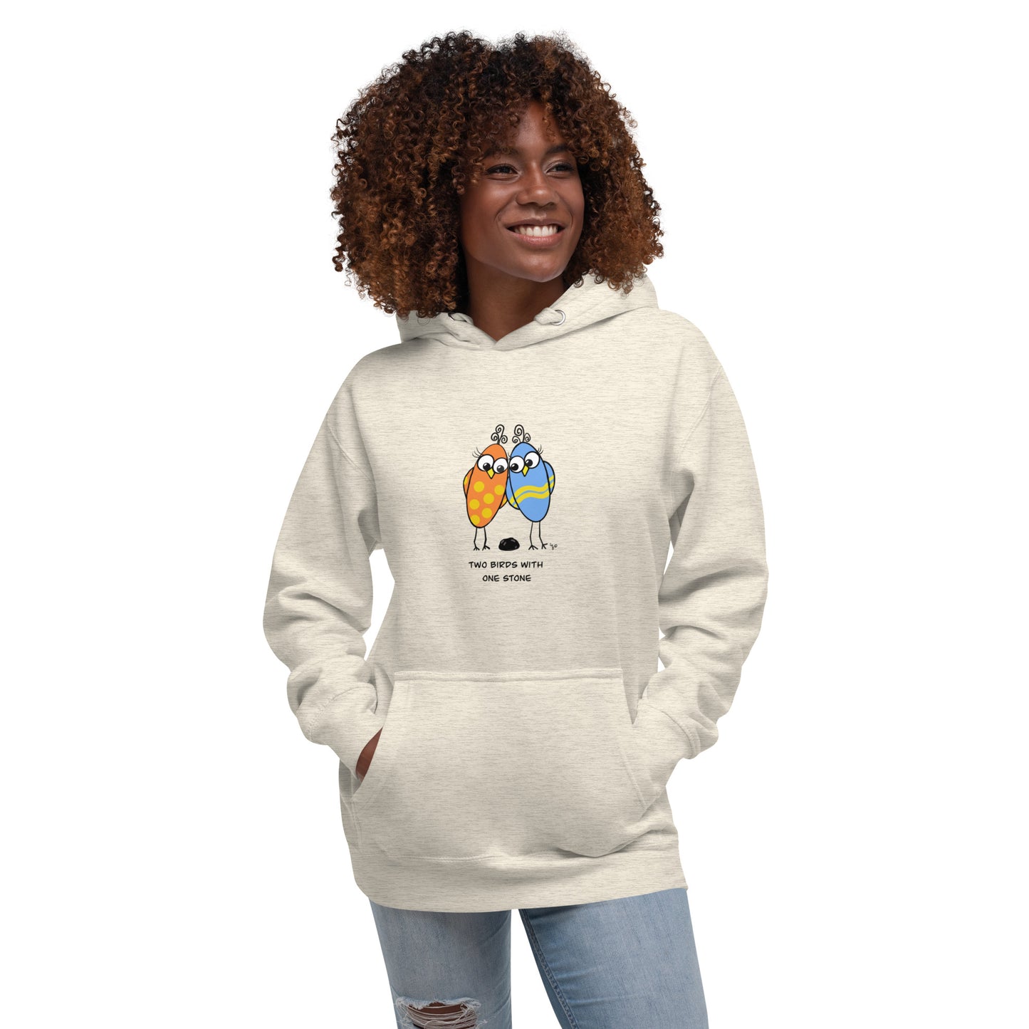 Two Birds with One Stone -Soft Premium Unisex Hoodie - The Quirky Birds Collection