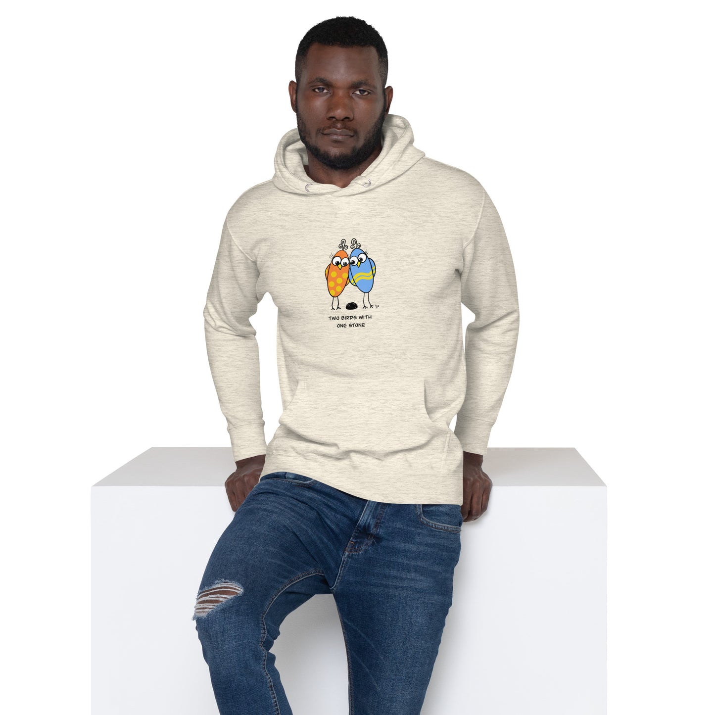 Two Birds with One Stone -Soft Premium Unisex Hoodie - The Quirky Birds Collection