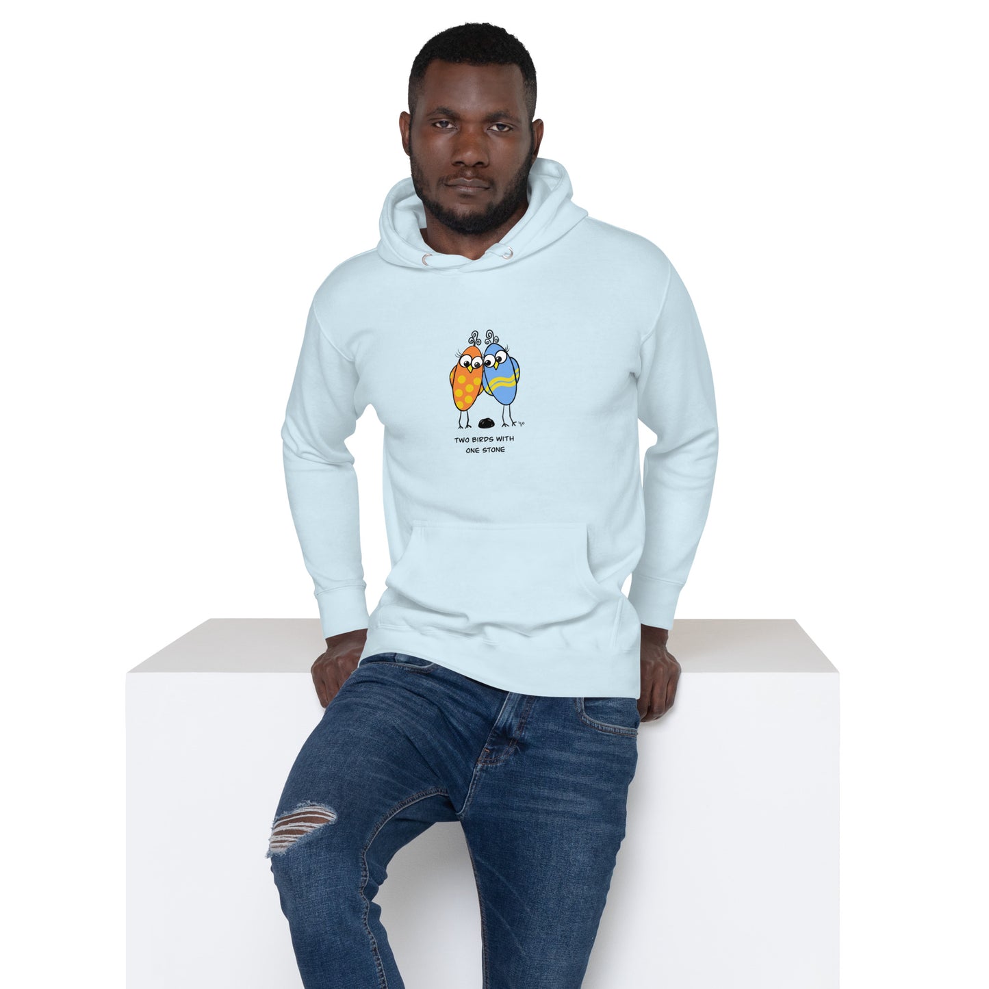 Two Birds with One Stone -Soft Premium Unisex Hoodie - The Quirky Birds Collection
