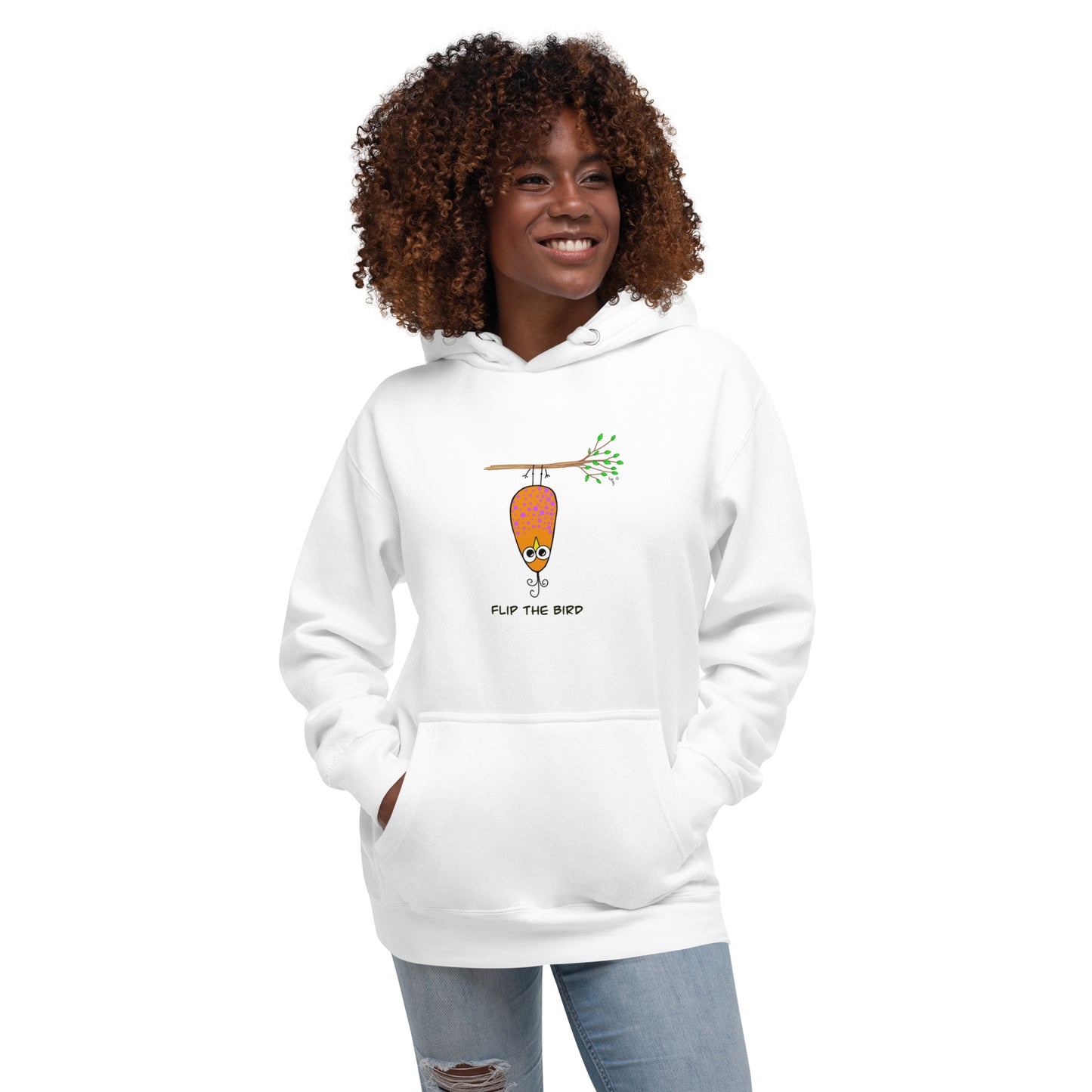 Flip the Bird Premium Unisex Hoodie – from The Quirky Bird Collection