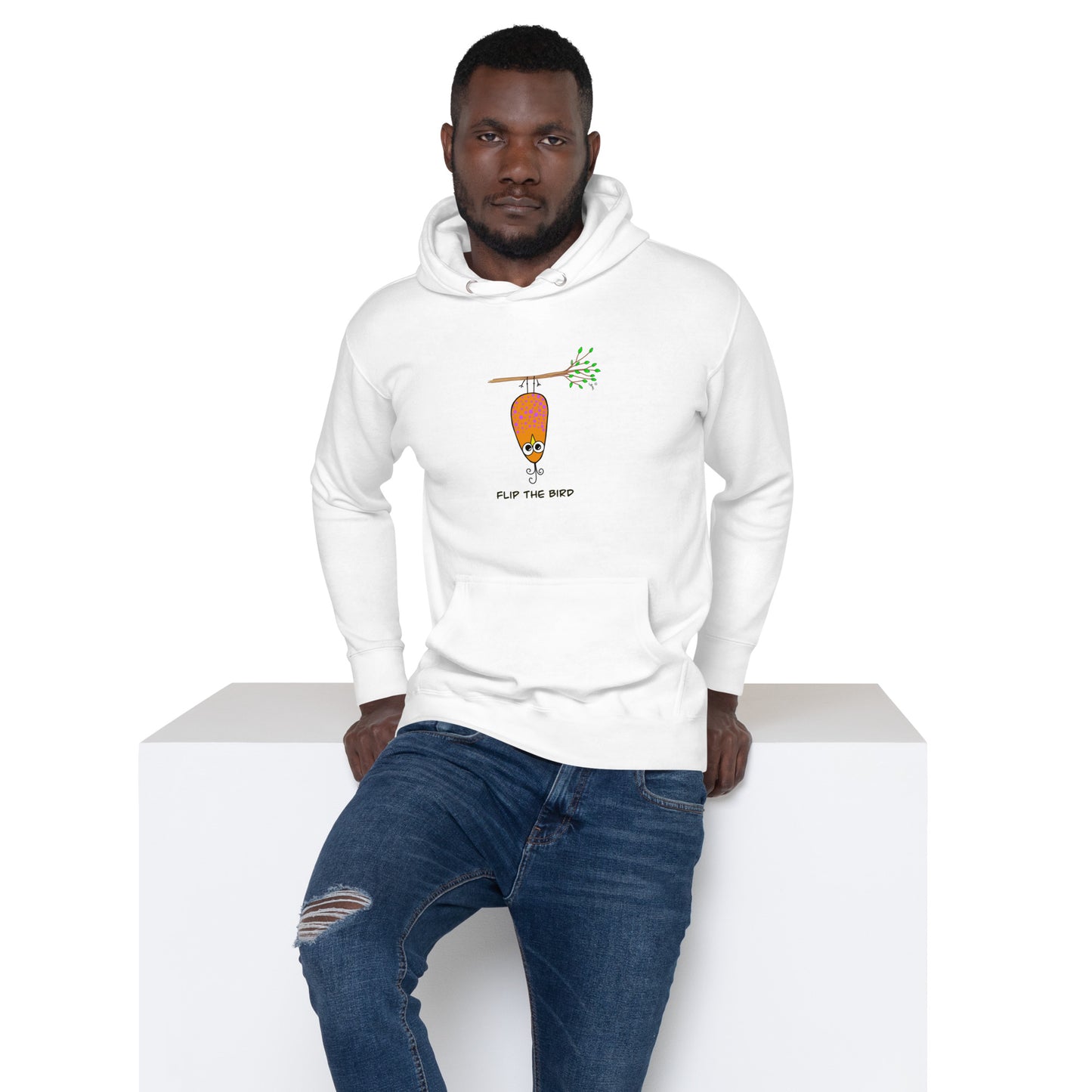 Flip the Bird Premium Unisex Hoodie – from The Quirky Bird Collection