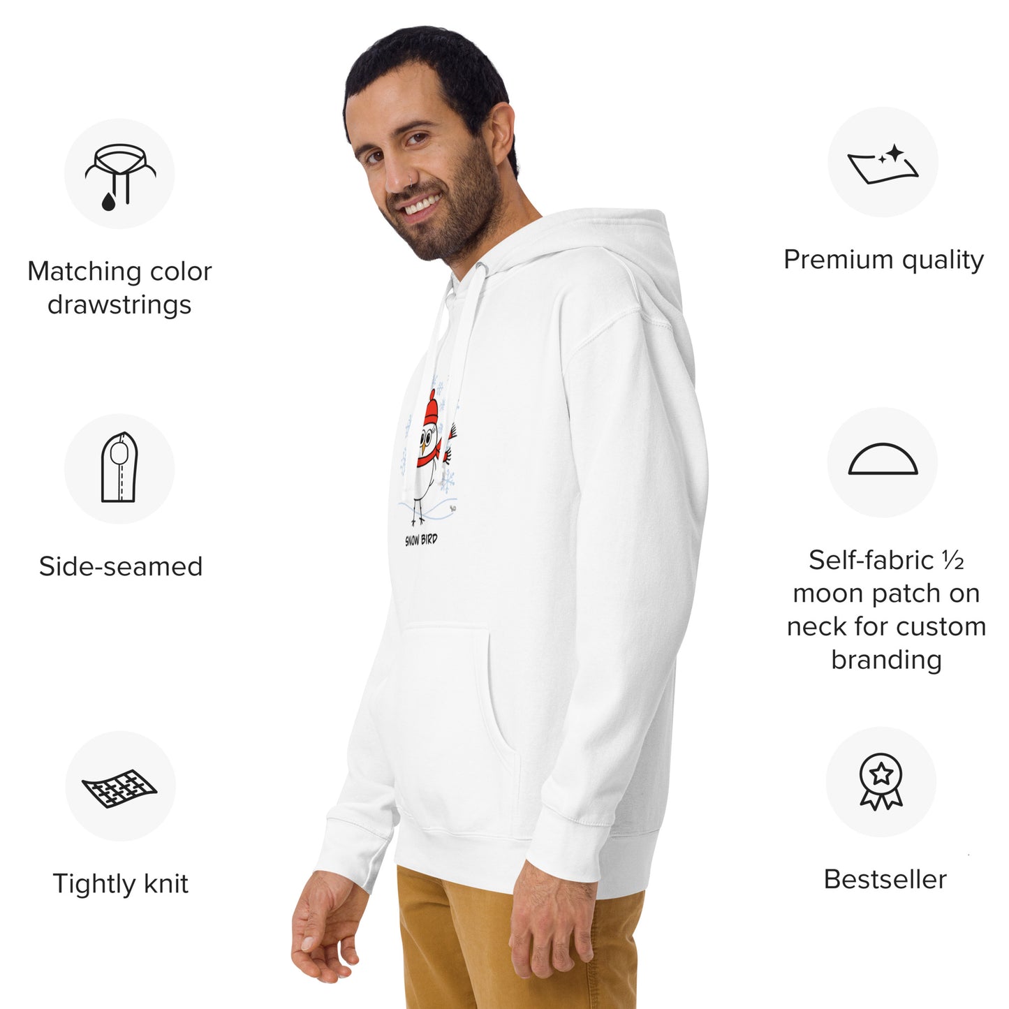 Snow Bird Hoodie – Cozy Winter Humor for Bird Lovers & Holiday Spirits