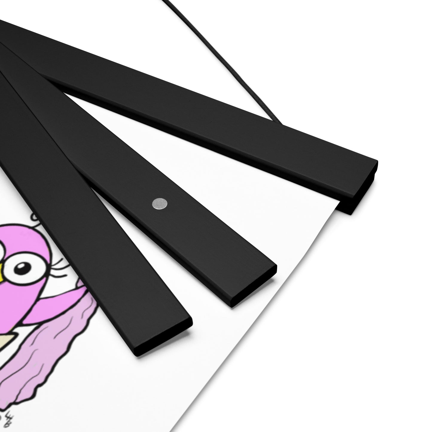 Pink Baby Bird Poster with hangers from The Quirky Birds Collection
