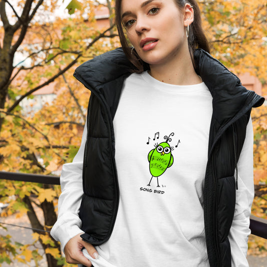 Song Bird Unisex Long Sleeve Tee from The Quirky Birds Collection