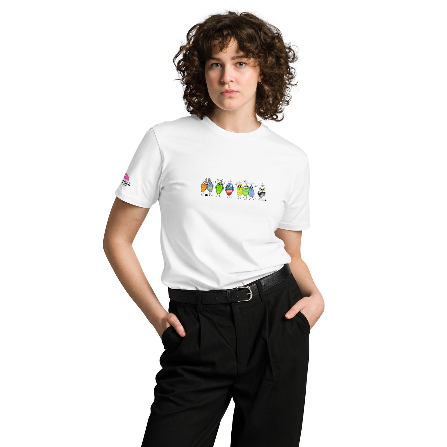 Birds of a Feather Unisex premium t-shirt from The Quirky Birds Collection
