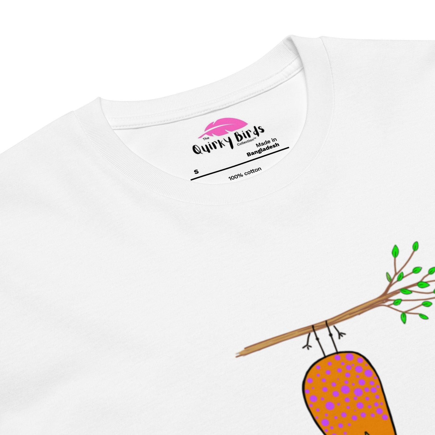 Flip the Bird Unisex premium t-shirt from The Quirky Birds Collection